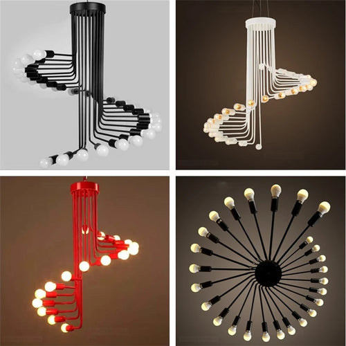 lustre moderne à LED style nordique pour loft et restaurant - vue 2 sur 11