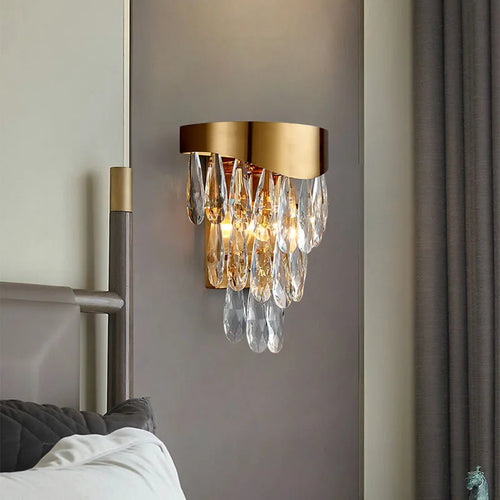 applique murale moderne en cristal de luxe décoration intérieure élégante - vue 7 sur 9