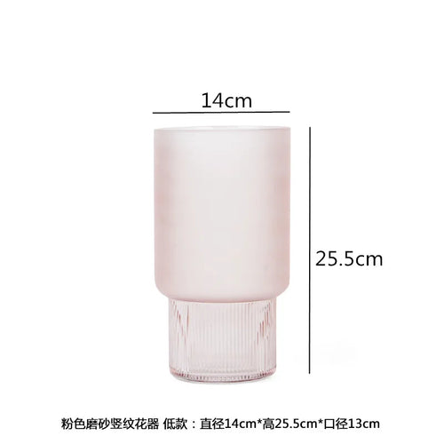 vase en verre givré pour fleurs et décoration d'intérieur - vue 13 sur 14