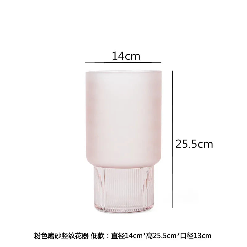 vase en verre givré pour fleurs et décoration d'intérieur - vue 12 sur 14