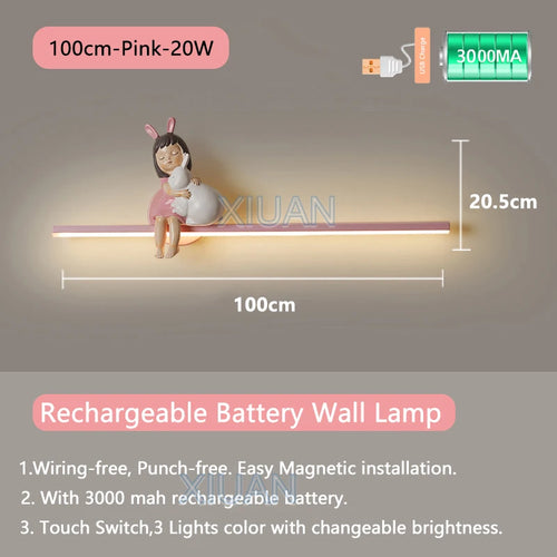 applique murale en forme de lapin pour décoration enfant - vue 14 sur 17