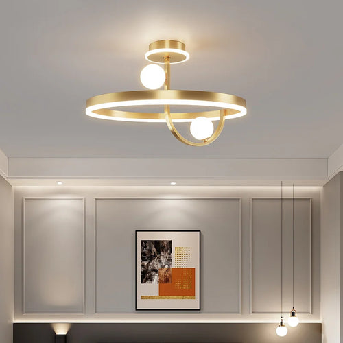 plafonnier led moderne en fer design nordique décoratif pour intérieur - vue 4 sur 12
