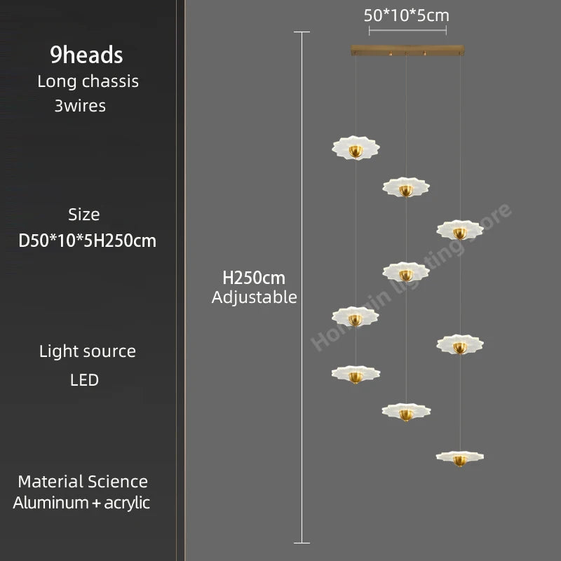 lustre moderne à led pour espaces intérieurs élégants et contemporains - vue 16 sur 26