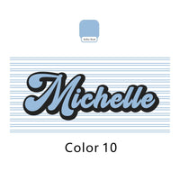 Serviette de plage rayée rétro personnalisée hippie