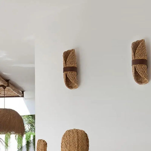 applique murale Royal sud-est asiatique rétro Ratta tissage - vue 5 sur 6