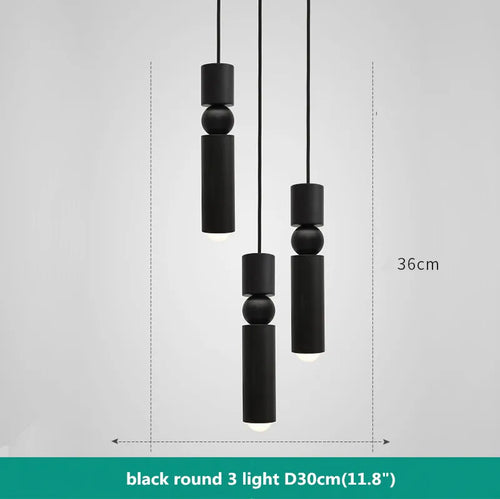 Suspension moderne nordique en métal avec lumière led suspendue - vue 9 sur 13