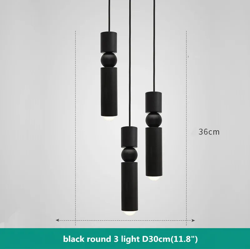Suspension moderne nordique en métal avec lumière led suspendue - vue 9 sur 13