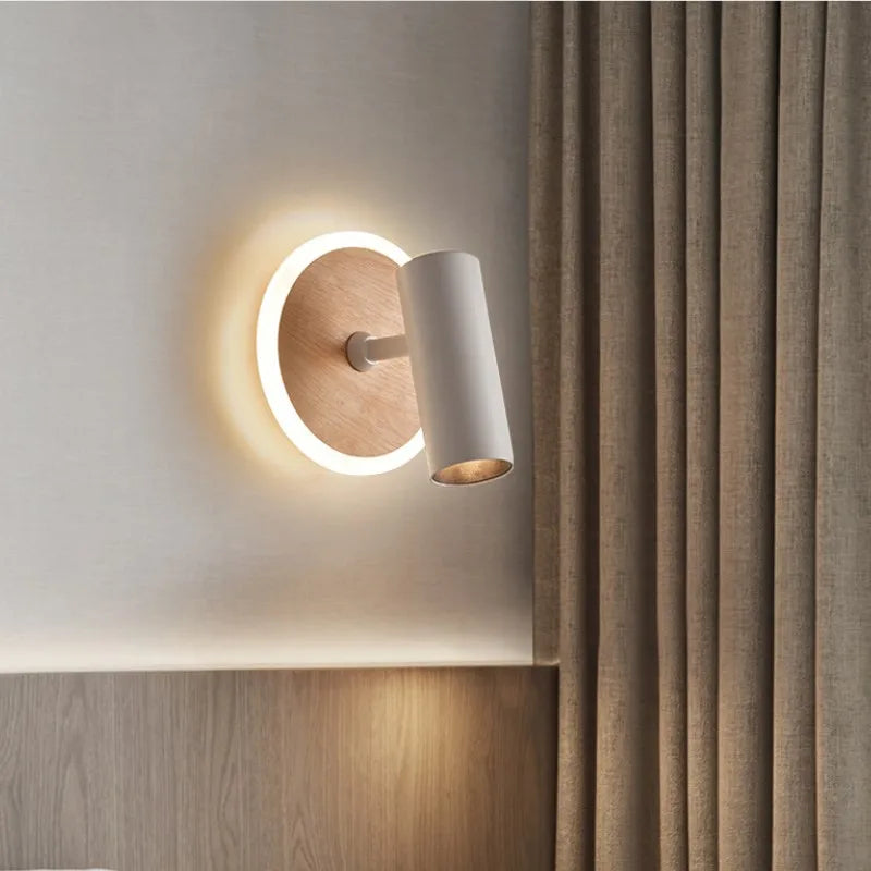 applique murale led pivotante projecteurs rotatifs ambiances chevet wabi-sabi - vue 1 sur 8