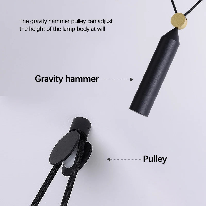 SANDYHA personnalité moderne suspension lumières poulie de levage lustres mobiles Led salle à manger salon Adornos Para Habitacion - vue 5 sur 12