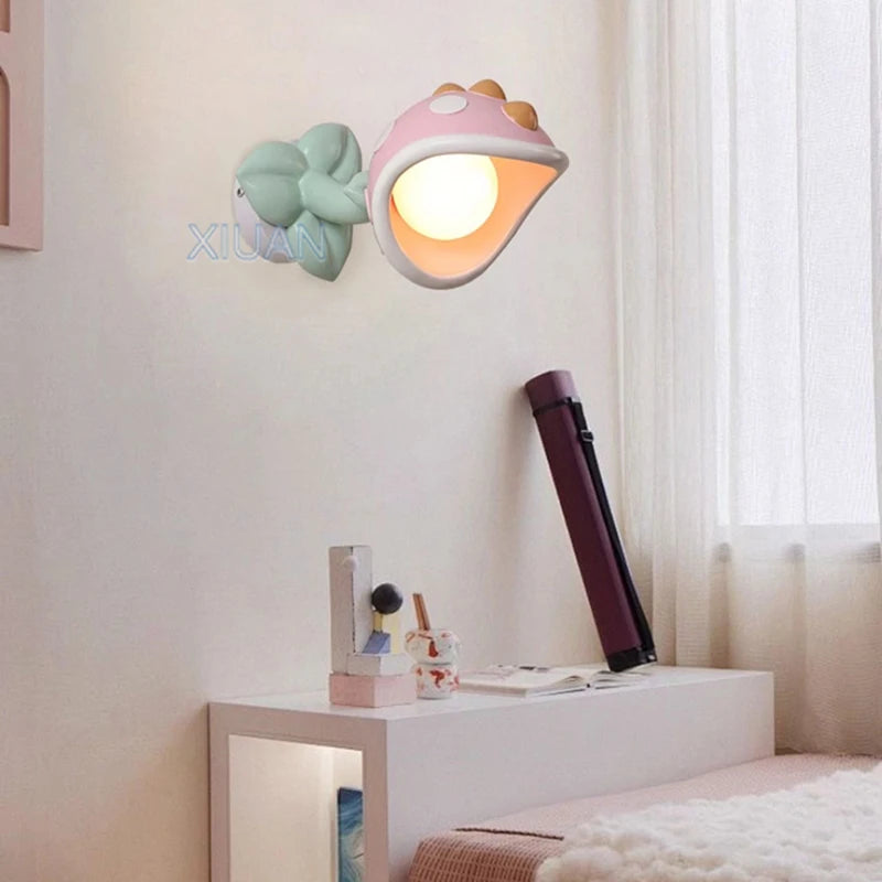 applique murale fleur pour éclairage chambre enfant en résine PE - vue 2 sur 7
