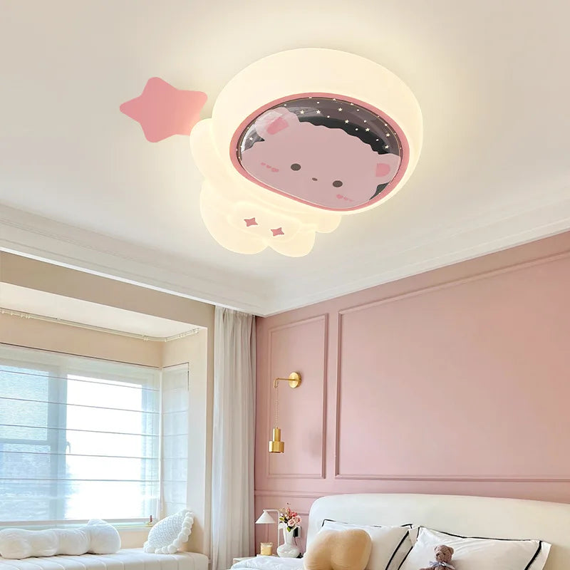 plafonnier mignon pour chambre d'enfant thème astronaute et princesse - vue 1 sur 8