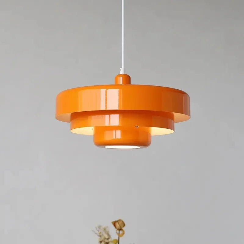 suspension led macaron en acier au carbone aluminium illuminations - vue 3 sur 12