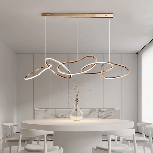 lustre Simple moderne île Restaurant suspension nordique luxe créatif en acier inoxydable galvanisé suspension - vue 6 sur 10