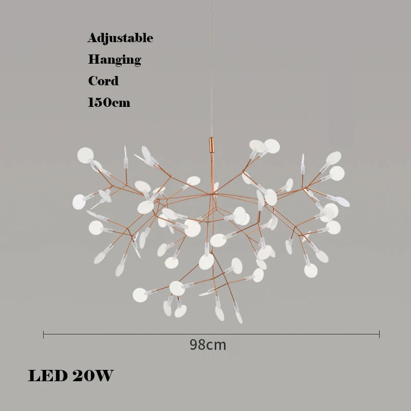 lustre LED créatif en acier inoxydable et acrylique pour décoration intérieure - vue 17 sur 18