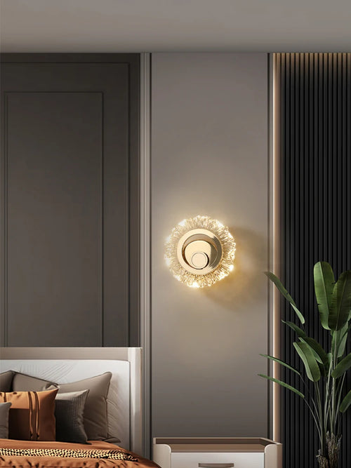 applique murale led tournesol design intérieur moderne minimaliste - vue 2 sur 7