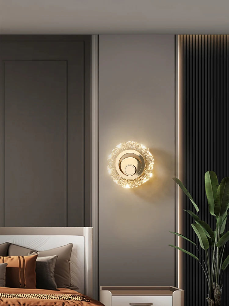 applique murale led tournesol design intérieur moderne minimaliste - vue 1 sur 7