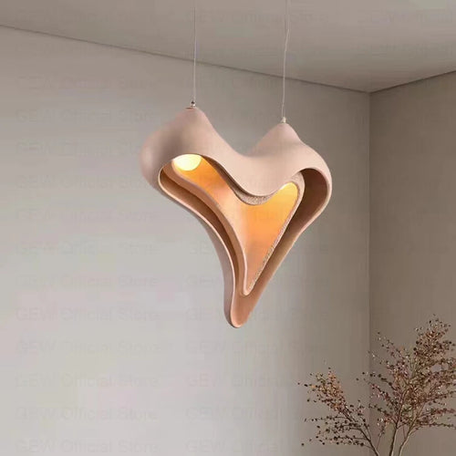 lustre moderne en plâtre design créatif conque suspension - vue 4 sur 9