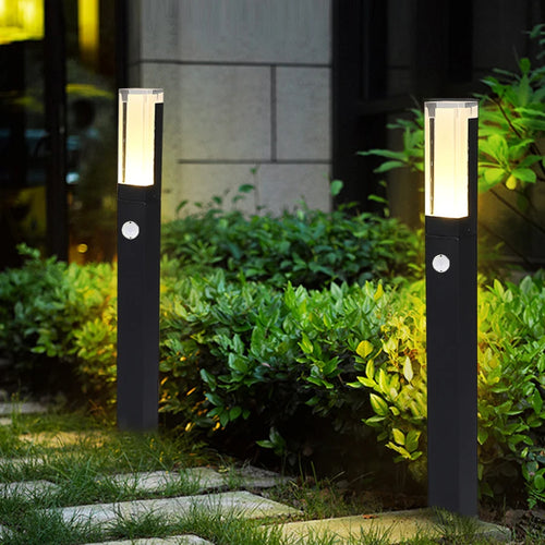 lampadaire extérieur détecteur de mouvement étanche pour jardin - vue 2 sur 18