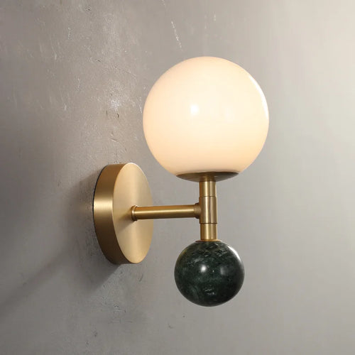 applique murale nordique moderne en cuivre marbre éclairage led décoration luxe - vue 3 sur 6