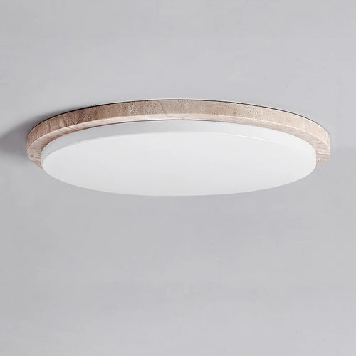 Plafonnier led style travertin modern décor salon couloir restaurant - vue 4 sur 6