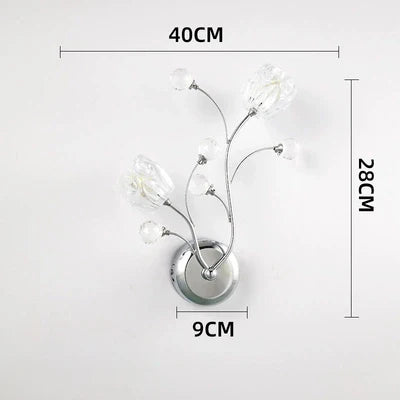 applique murale en cristal doré pour intérieur décoratif - vue 9 sur 11
