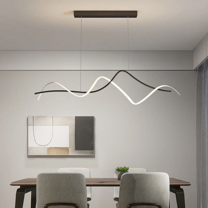 suspension moderne design artistique incurvé pour intérieur élégant - vue 2 sur 8