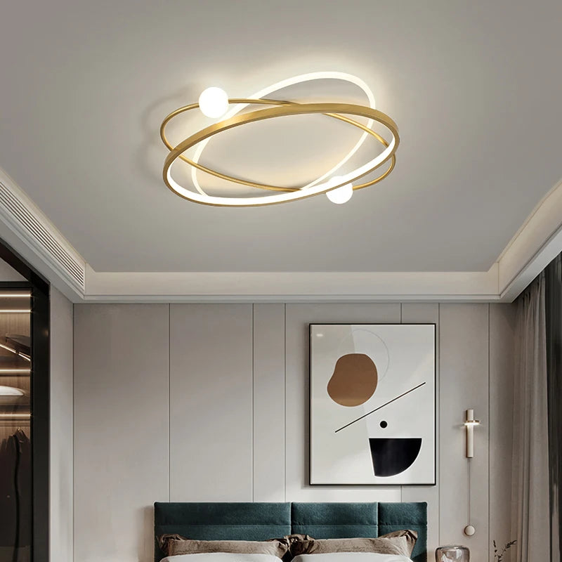 plafonnier led moderne avec télécommande pour décoration intérieure - vue 6 sur 10