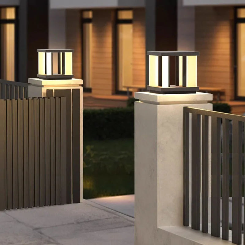 lampe de jardin solaire carrée pour extérieur décoratif - vue 2 sur 8