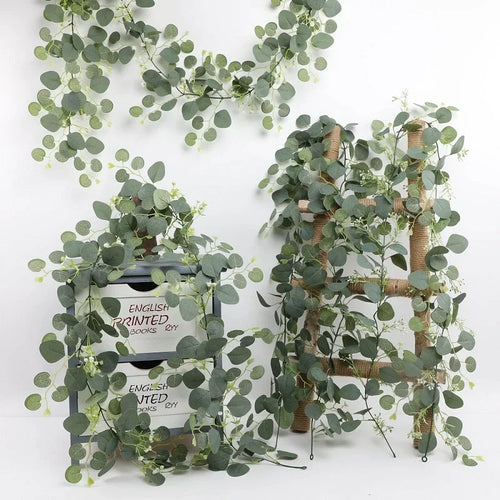 feuilles d'eucalyptus artificielles pour décoration de jardin - vue 9 sur 10