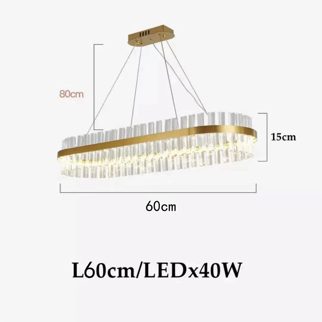 lustre led moderne en cristal pour un éclairage élégant - vue 13 sur 15