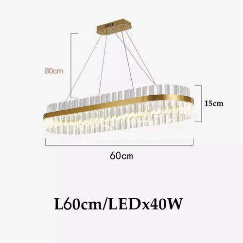 lustre led moderne en cristal pour un éclairage élégant - vue 14 sur 15