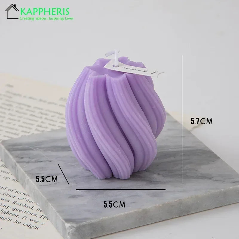 bougies parfumées tourbillonnantes décoratives esthétiques aromatiques pour la maison - vue 8 sur 20