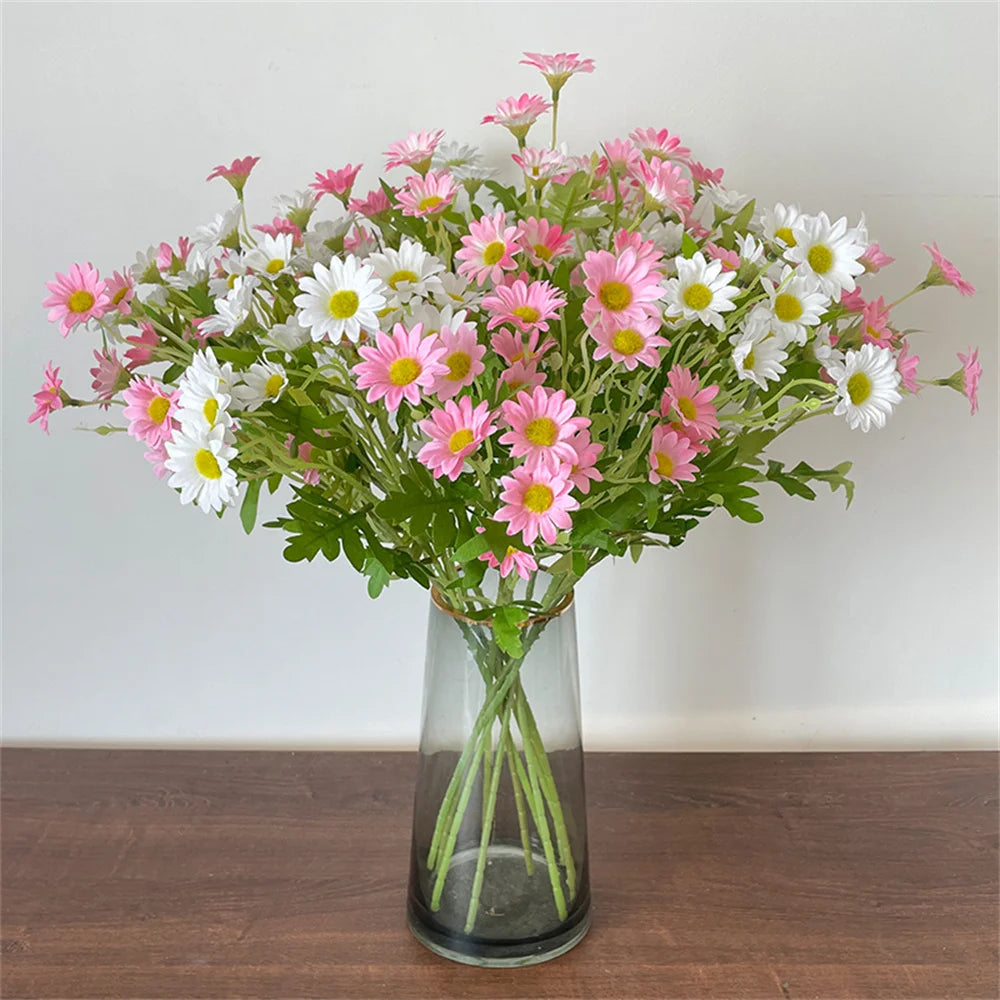 fleurs artificielles marguerites pour décoration mariage et bricolage - vue 2 sur 13