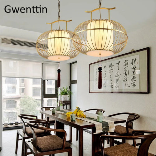 suspension à led style chinois pour décoration intérieure moderne - vue 3 sur 8