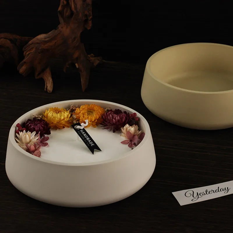 moule en silicone pour bougie en béton et rangement - vue 5 sur 6