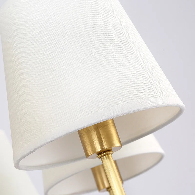 applique murale antique à LED avec abat-jour en tissu - vue 6 sur 10