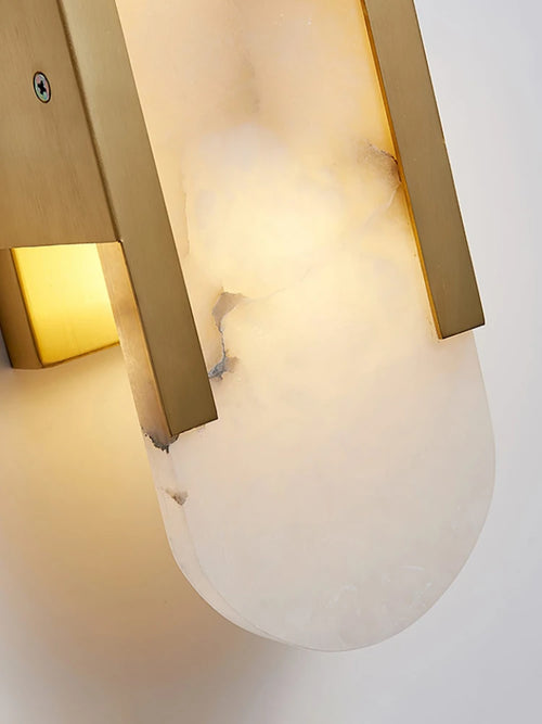 applique murale moderne en cuivre et marbre naturel pour décoration intérieure - vue 5 sur 10