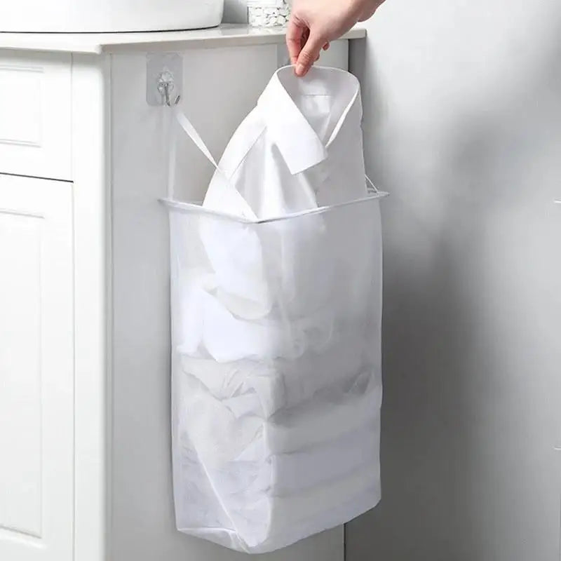 sac en filet suspendu pour rangement de vêtements sales - vue 4 sur 6