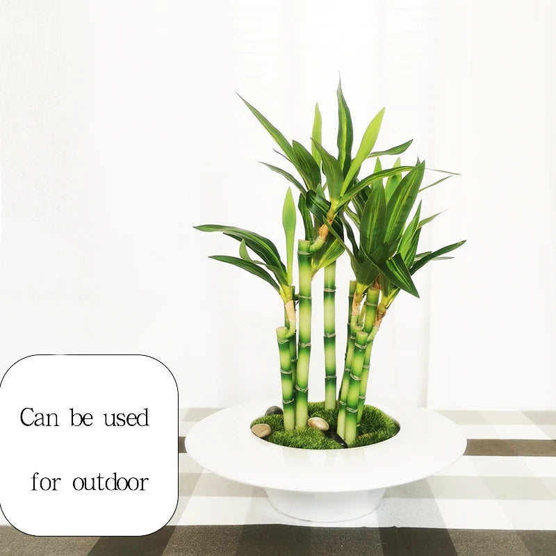 plantes artificielles en bambou pour décoration intérieure et extérieure - vue 5 sur 13