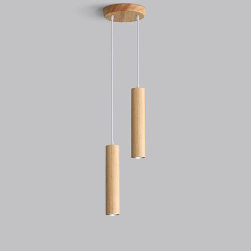 lampes suspendues modernes en bois éclairage intérieur led - vue 2 sur 8