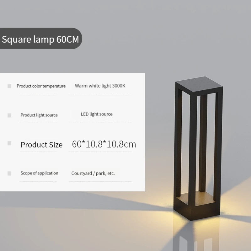 lampe de jardin moderne étanche en aluminium pour extérieur - vue 19 sur 21