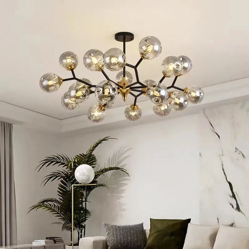 lustre industriel en verre pour intérieur élégant et moderne - vue 2 sur 14