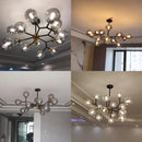 lustre moderne en boule de verre pour décoration intérieure