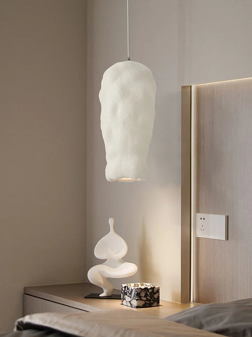lustre wabi sabi japonais led pour décoration bar loft - vue 5 sur 10