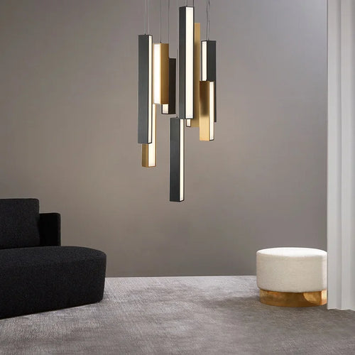 lustre nordique led en acier inoxydable pour restaurant - vue 2 sur 10