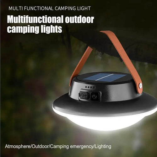 lampe de camping solaire led rechargeable 3 modes étanche portable - vue 4 sur 8
