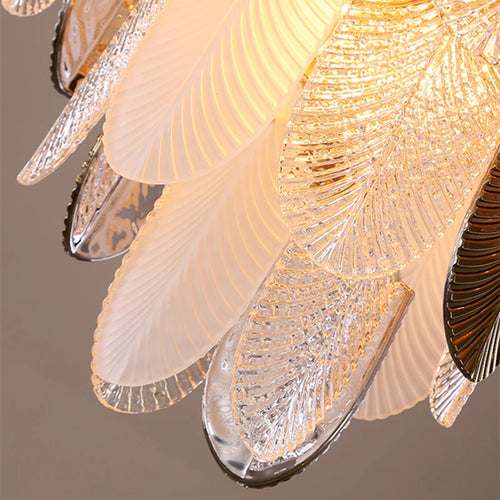 lustre suspension design led en verre acrylique luminaire - vue 6 sur 10
