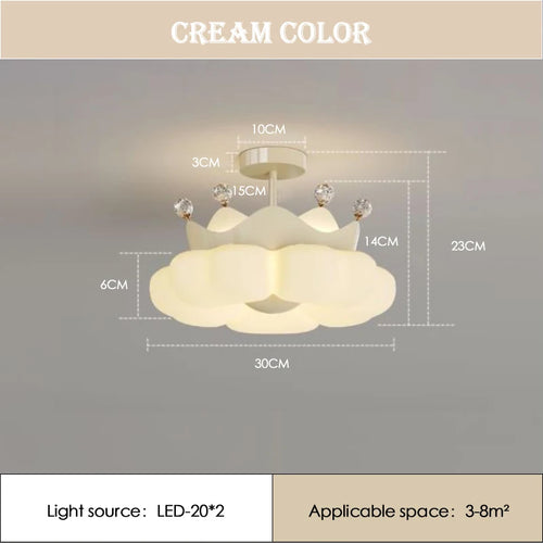 plafonnier romantique en forme de nuage pour chambre d'enfant - vue 11 sur 12