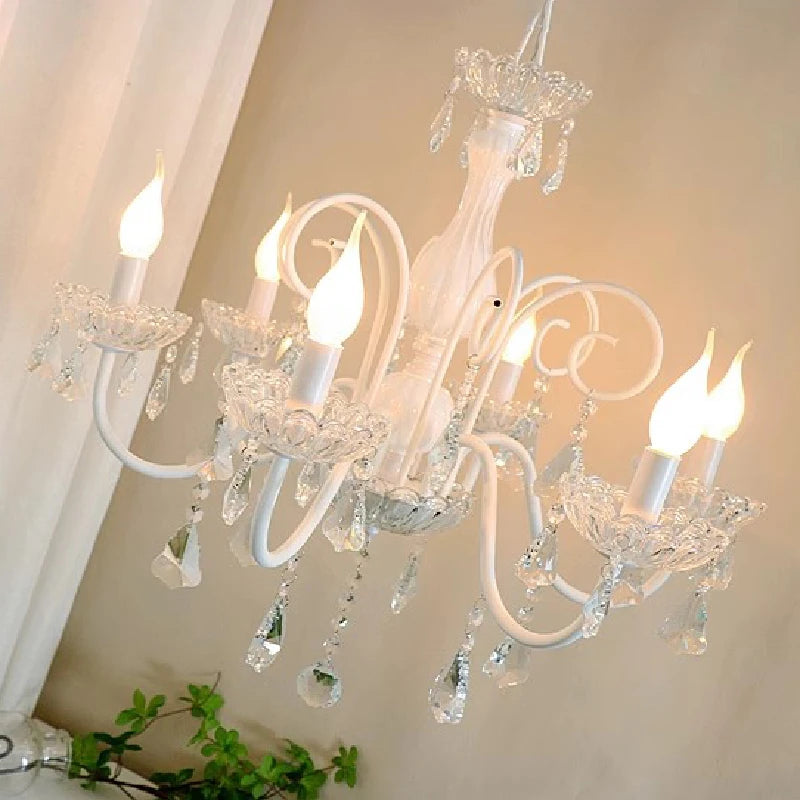 lustre romantique en cristal pour chambre d'enfant moderne - vue 6 sur 9