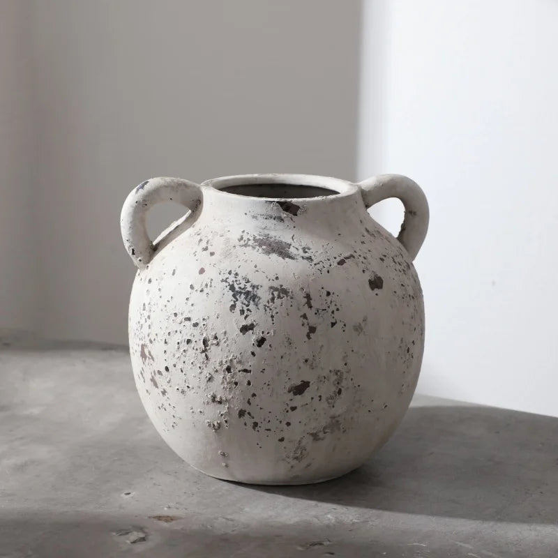 vase en céramique rétro pour fleurs séchées décoration maison artisanale - vue 6 sur 7